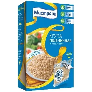 Крупа МИСТРАЛЬ Пшеничная (5х80г) в пакетиках /картон/ 400г*6