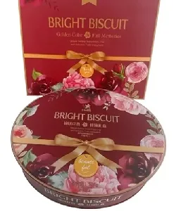 Печенье FOODS STARS сдобное "Брайт", ж/б в подарочном пакете 508г*8