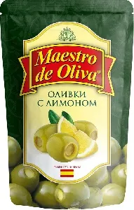Оливки MAESTRO DE OLIVA с лимоном /дой-пак/ 170г*12