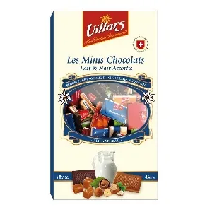 Шоколад VILLARS Горький и молочный ассорти в мини-плитках (5гр) /картон/ 250г*18