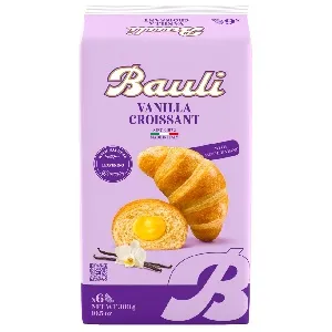 Круассаны BAULI VANILLA на натуральной закваске с ванильной начинкой 300г*12 Круассаны BAULI VANILLA на натуральной закваске с ванильной начинкой 300г*12