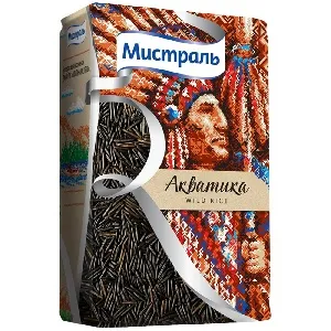 Рис МИСТРАЛЬ Акватика WILD RICE дикий /пакет/ 500г*12 Рис МИСТРАЛЬ Акватика WILD RICE дикий /пакет/ 500г*12