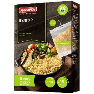 Булгур ЯРМАРКА "Отборная" (5шт*80г) 400г*15 Булгур ЯРМАРКА "Отборная" (5шт*80г) 400г*15