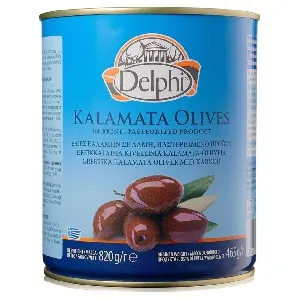 Маслины DELPHI KALAMATA с косточкой Colossal 121-140 /жесть/ 820г*12