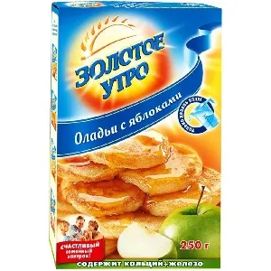 Смесь ЗОЛОТОЕ УТРО Оладьи с яблоками /картон/ 250г*8
