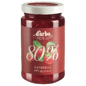 Конфитюр DARBO Клубника 80 % фруктов /стекло/ 250г*6