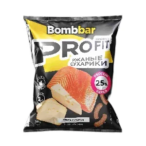 Сухарики BOMBBAR протеиновые со вкусом "Семга с сыром" /пакет/ 50г*16 Сухарики BOMBBAR протеиновые со вкусом "Семга с сыром" /пакет/ 50г*16