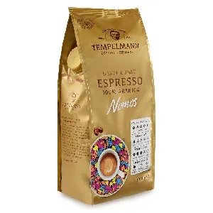 Кофе TEMPELMANN Nomos Espresso 100% арабика зерно, в/у 1000г*4