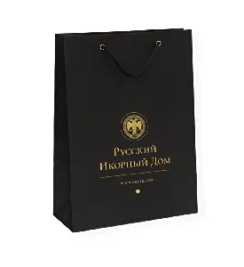 Пакет брендированный "Русский Икорный Дом" бумажный (размер 22х30х9см) Пакет брендированный "Русский Икорный Дом" бумажный (размер 22х30х9см)