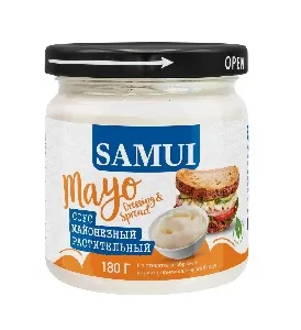 Соус SAMUI MAYO "Майонезный" растительный ВЕГАН /стекло/ 180г*12