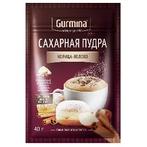 Сахарная GURMINA HONEY STORY пудра корица-яблоко 40г*20