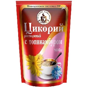 Цикорий РУССКИЙ ЦИКОРИЙ порошкообразный с ТОПИНАМБУРОМ /дойпак/ 100г*12