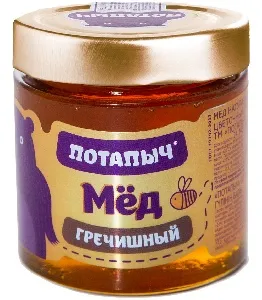 Мед ПОТАПЫЧЪ гречишный /стекло/ 250г*12 Мед ПОТАПЫЧЪ гречишный /стекло/ 250г*12