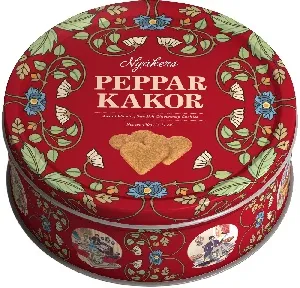 Печенье NYAKERS Маленькие имбирные сердечки в подарочной уп. /жесть/ 400гр*12