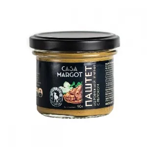 Паштет CASA MARGOT из говяжьей печени с яблоком /стекло/ 90г*10