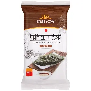 Чипсы-Нори SENSOY Премиум из морской водоросли Teriyaki /пакет/ 4,5г*18 Чипсы-Нори SENSOY Премиум из морской водоросли Teriyaki /пакет/ 4,5г*18