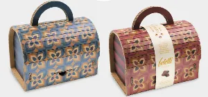 Конфеты FELETTI "Сундук Келли" ассорти шоколадные с пралине /картон/ 300г*4