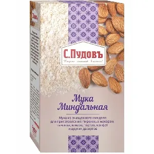 Мука С.ПУДОВЪ миндальная /картон/ 100г*6