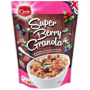 Гранола GRAIN премиум "Ягодное изобилие" /пакет/ 450г*12