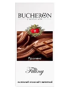 Шоколад BUCHERON Filling молочный с начинкой пралине 85г*10
