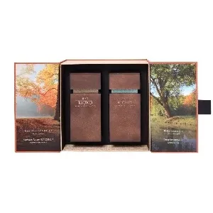 Набор KIOKO Wood Essence TERRACOTA чёрного и зелёного чая в деревянных тубусах (2вида х100г) 200г*4