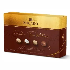 Конфеты SOCADO ассорти конфет пралине с кремом капучино, амаретто и страччателла GOLDEN TEMPTATIONS /картон/ 220г*7