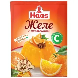 Желе HAAS десертное Апельсин с витамином С 50г*15