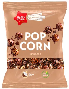 Воздушная кукуруза HAPPY CORN Шоколад /пакет/ 200г*12