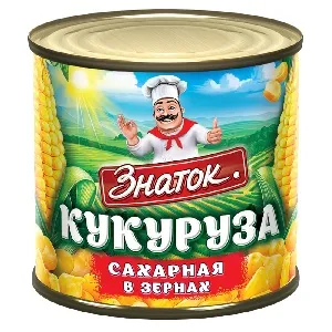 Кукуруза ЗНАТОК сахарная в заливе консервированная /жесть/ 425мл*12