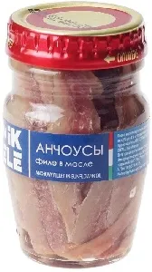 Анчоус MIKELE филе в подсолнечном масле /стекло/ 80г*12