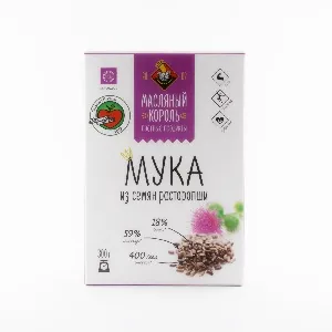 Мука МАСЛЯНЫЙ КОРОЛЬ из семян расторопши /коробка/ 300г*20 Мука МАСЛЯНЫЙ КОРОЛЬ из семян расторопши /коробка/ 300г*20