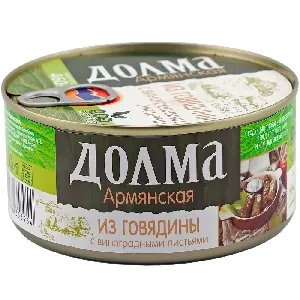 Долма ECOFOOD армянская из говядины /жесть/ 350г*8
