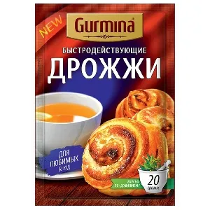 Дрожжи GURMINA хлебопекарные сушеные 20г*25