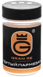 Сыр GRAN RE тертый Пармезан 40% жирности (выдержка 12 мес) /банка/ 75г*6