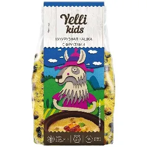 Кашка YELLI Kids кукурузная с фруктами 120г*9