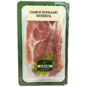 Окорок ALBERO сыровяленый Хамон Серрано Резерва категории А /нарезка/ 50г*15