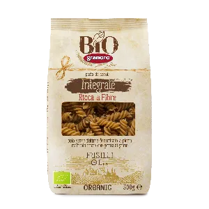 Макароны GRANORO Biologica Integrale №100 "Фузилли" из твердых сортов пшеницы 500г*20