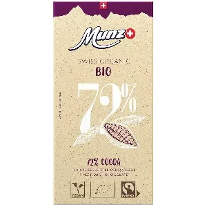 Шоколад MUNZ BIO горький 72% какао 100г*12
