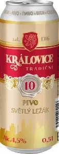 Пиво KRALOVICE (ЧЕХИЯ) Традични-10 4,7% светлое /жесть/ 0,5л*24