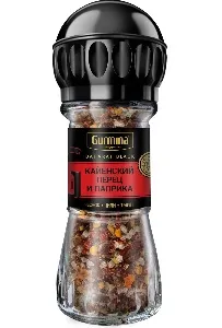 Приправа GURMINA BAHARAT BLACK Кайенский перец и паприка /мельница/ 60г*6 Приправа GURMINA BAHARAT BLACK Кайенский перец и паприка /мельница/ 60г*6