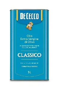 Масло DE CECCO CLASSICO оливковое Extra Vergine нерафинированное /жесть/ 3л*4