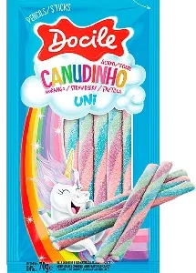 Мармелад DOCILE 89115 Единорог цветные карандаши UNICORN SOUR STRAWBERRY COLORED PENCIL (6 блоков*12шт) /пакет/ 70г*72
