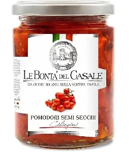 Помидорчики LE BONTA' DEL CASALE полувяленные "Черри" /стекло/ 314мл*12