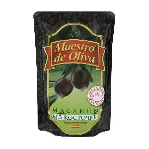Маслины MAESTRO DE OLIVA без косточки /дой-пак/ 170г*12 Маслины MAESTRO DE OLIVA без косточки /дой-пак/ 170г*12