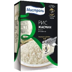 Рис МИСТРАЛЬ Жасмин (5х80г) в пакетиках 400г*6