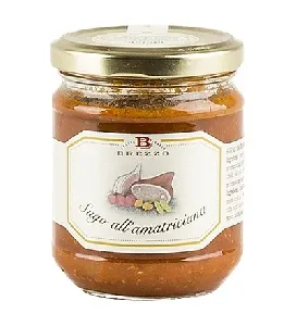 Соус BREZZO Аматричиана томатный соус с кусочками бекона /стекло/ 180г*12