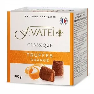 Трюфель F.VATEL с засахаренной апельсиновой цедрой /картон/ 160г*12