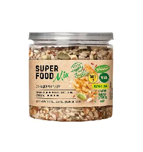 Смесь семян SUPER FOOD Mix с грецким орехом /пл.банка с ключом/ 270г*6 Смесь семян SUPER FOOD Mix с грецким орехом /пл.банка с ключом/ 270г*6
