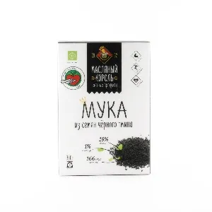 Мука МАСЛЯНЫЙ КОРОЛЬ из семян черного тмина /коробка/ 300г*20 Мука МАСЛЯНЫЙ КОРОЛЬ из семян черного тмина /коробка/ 300г*20