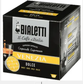 Кофе BIALETTI Venezia капсулы для к/маш Bialetti 16 капсул /картон/ 85г*8